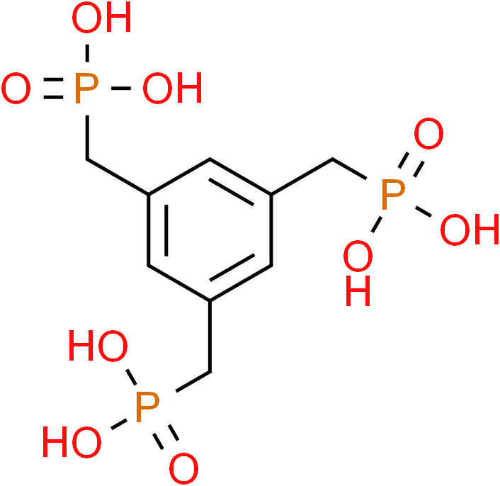 (苯-1,3,5-三基三(亚甲基))三(膦酸)结构式