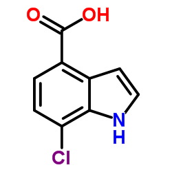 7-氯-4-吲哚羧酸结构式