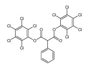bis(2,3,4,5,6-pentachlorophenyl) 2-phenylpropanedioate结构式