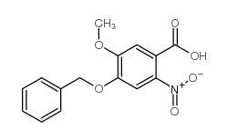 2-硝基-4-苄氧基-5-甲氧基苯甲酸结构式