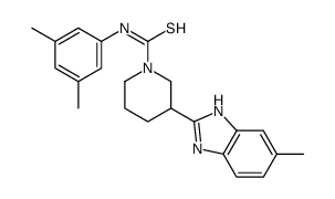 1-Piperidinecarbothioamide,N-(3,5-dimethylphenyl)-3-(5-methyl-1H-benzimidazol-2-yl)-(9CI)结构式