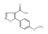 5-(4-甲氧基苯基)异噁唑-4-羧酸结构式