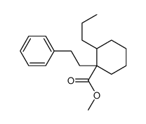 methyl 1-(2-phenylethyl)-2-propylcyclohexane-1-carboxylate结构式