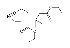 diethyl 2-cyano-2-(2-cyanoethyl)-3,3-dimethylpentanedioate Structure
