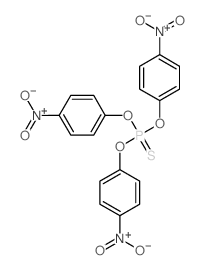 Phosphorothioic acid,O,O,O-tris(4-nitrophenyl) ester结构式