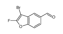 3-bromo-2-fluoro-1-benzofuran-5-carbaldehyde Structure