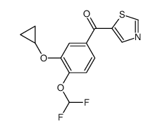 [3-cyclopropyloxy-4-(difluoromethoxy)phenyl]-(1,3-thiazol-5-yl)methanone Structure