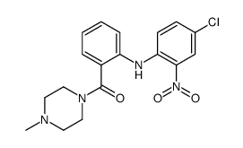 1-[2-[(4-氯-2-硝基苯基)氨基]苯甲酰基]-4-甲基-哌嗪结构式