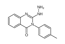 2-hydrazinyl-3-(4-methylphenyl)quinazolin-4-one结构式