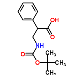 3-(Boc-氨基)-2-苯基丙酸结构式