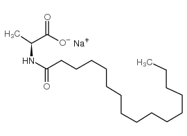 Sodium N-hexadecanoyl-L-alaninate structure