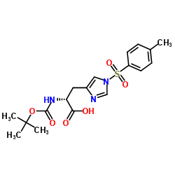 N-Boc-N'-对甲苯磺酰基-D-组氨酸结构式