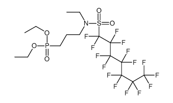 [3-[Ethyl[(pentadecafluoroheptyl)sulfonyl]amino]propyl]phosphonic acid diethyl ester结构式