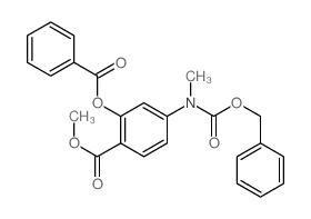 Benzoicacid, 2-(benzoyloxy)-4-[methyl[(phenylmethoxy)carbonyl]amino]-, methyl ester结构式