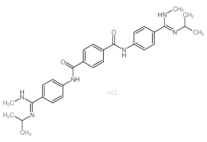 N,N-bis[4-(N-methyl-N-propan-2-yl-carbamimidoyl)phenyl]benzene-1,4-dicarboxamide结构式