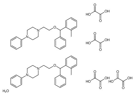 1-[2-[(2-methylphenyl)-phenylmethoxy]ethyl]-4-phenylpiperazine,oxalic acid,hydrate Structure