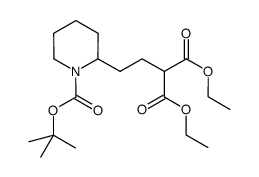 diethyl [2-[1-(tert-butoxycarbonyl)piperidin-2-yl]ethyl]malonate结构式