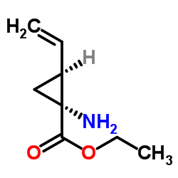 (1r,2s)-1-氨基-2-乙烯-环丙烷羧酸乙酯结构式