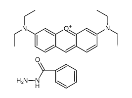 3,6-bis(diethylamino)-9-(2-(hydrazinecarbonyl)phenyl)xanthylium结构式