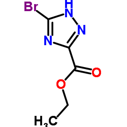 5-溴-1H-1,2,4-三唑-3-羧酸乙酯结构式