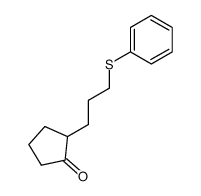 2-(3-phenylsulfanylpropyl)cyclopentanone结构式