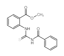 2-([(苯甲酰基氨基)羰基硫代yl]氨基)苯羧酸甲酯结构式