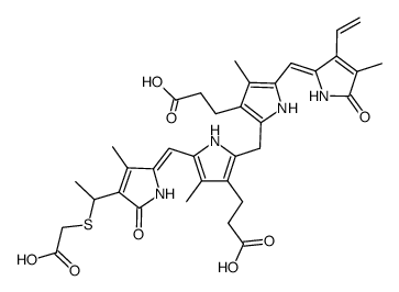 18-Devinyl-18-(1-carboxymethylthio)ethyl-bilirubin-IXα结构式