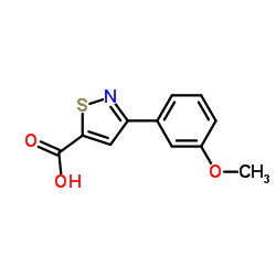 3-(3-甲氧基苯基)异噻唑-5-羧酸结构式