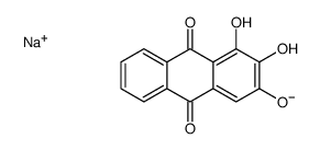1,2,3-trihydroxyanthraquinone, sodium salt Structure