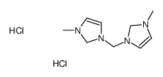 3-methyl-1-[(3-methyl-1,2-dihydroimidazol-1-ium-1-yl)methyl]-1,2-dihydroimidazol-1-ium,dichloride Structure