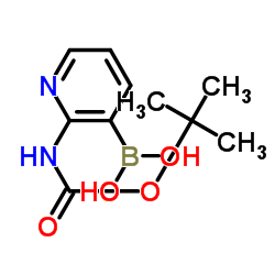 2-(叔丁氧羰基氨基)吡啶-3-硼酸结构式