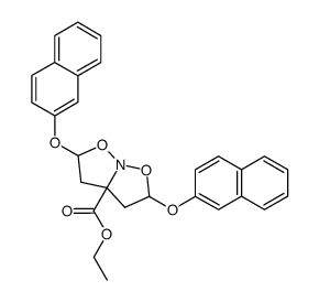 ethyl 2,5-bis(naphthalen-2-yloxy)tetrahydro-3aH-isoxazolo[2,3-b]isoxazole-3a-carboxylate结构式