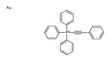 gold,triphenyl(2-phenylethynyl)phosphanium Structure