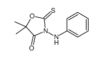 3-anilino-5,5-dimethyl-2-sulfanylidene-1,3-oxazolidin-4-one结构式