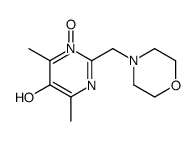 4,6-dimethyl-2-(morpholin-4-ylmethyl)-1-oxidopyrimidin-1-ium-5-ol结构式
