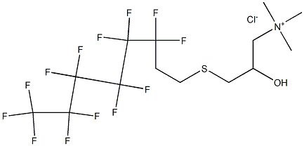 2-hydroxy-N,N,N-trimethyl-3-[(3,3,4,4,5,5,6,6,7,7,8,8,8-tridecafluorooctyl)thio]propan-1-aminium chloride Structure