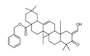 (2Z)-2-(羟基亚甲基)-3-氧代齐墩果-12-烯-28-酸苯甲酯结构式
