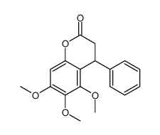 5,6,7-trimethoxy-4-phenyl-3,4-dihydrochromen-2-one Structure
