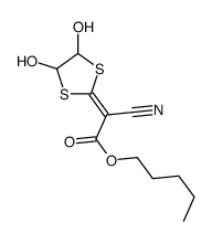 pentyl 2-cyano-2-(4,5-dihydroxy-1,3-dithiolan-2-ylidene)acetate结构式