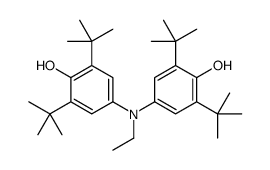 2,6-ditert-butyl-4-(3,5-ditert-butyl-N-ethyl-4-hydroxyanilino)phenol结构式