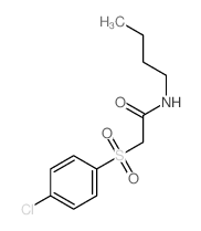 N-butyl-2-(4-chlorophenyl)sulfonyl-acetamide structure