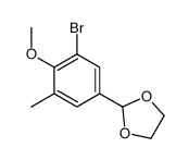2-(3-bromo-4-methoxy-5-methylphenyl)-1,3-dioxolane结构式