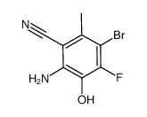 2-amino-5-bromo-4-fluoro-3-hydroxy-6-methylbenzonitrile Structure