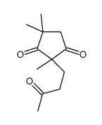 2,4,4-trimethyl-2-(3-oxobutyl)cyclopentane-1,3-dione Structure