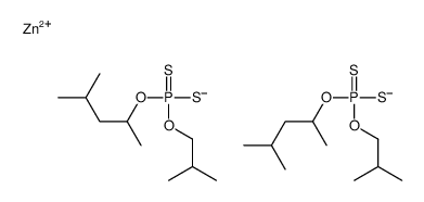 zinc bis[O-(1,3-dimethylbutyl)] bis[O-(isobutyl)] bis(dithiophosphate)结构式