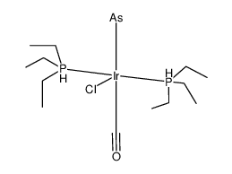 carbonylchloro(dihydrogenarsenido)hydridobis(triethylphosphine)iridium(III)结构式