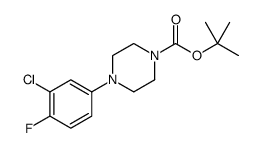1-Piperazinecarboxylic acid, 4-(3-chloro-4-fluorophenyl)-, 1,1-dimethylethyl ester结构式