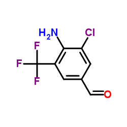 4-氨基-3-氯-5-三氟甲基苯甲醛结构式