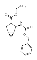 全顺式-2-苄氧基羰基氨基-6-氧杂-双环[3.1.0]己烷-3-羧酸乙酯结构式