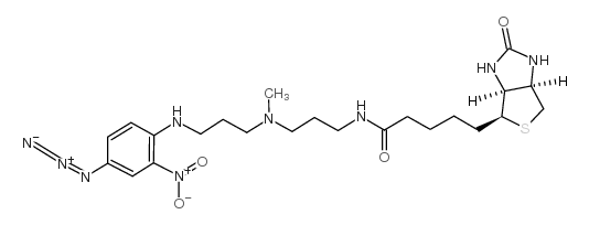 n-(4-azido-2-nitrophenyl)-n'-(3-biotinylamino-propyl)-n'-methyl-1,3-propanediamine acetate salt Structure